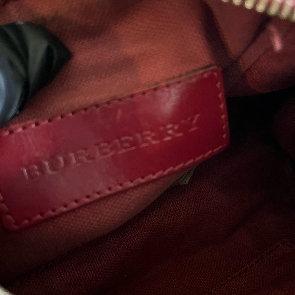 Burberry Checkered Beige and Red Women's Bag - Picture 10 of 12